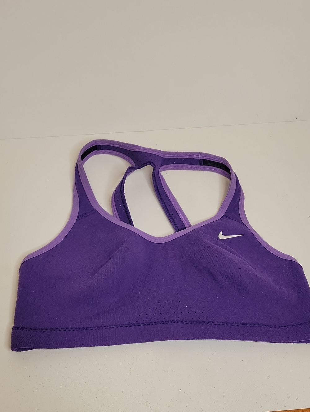 Nike Purple Racerback Sports Bra with Light Trim